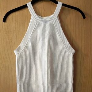 Express White Cropped Tank Size Small